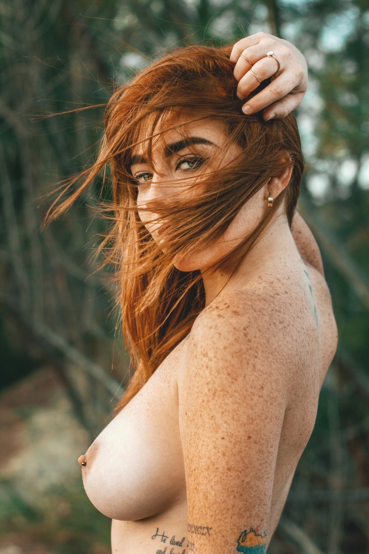 Beautiful boobs with freckles