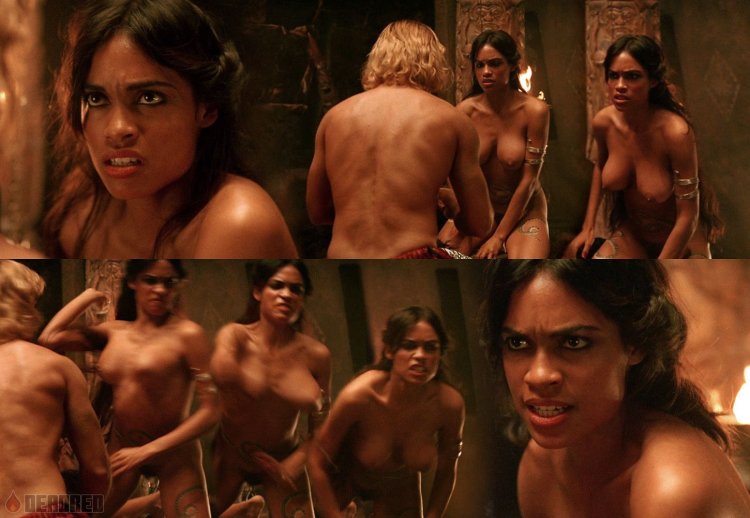 Rosario Dawson naked in the cinema