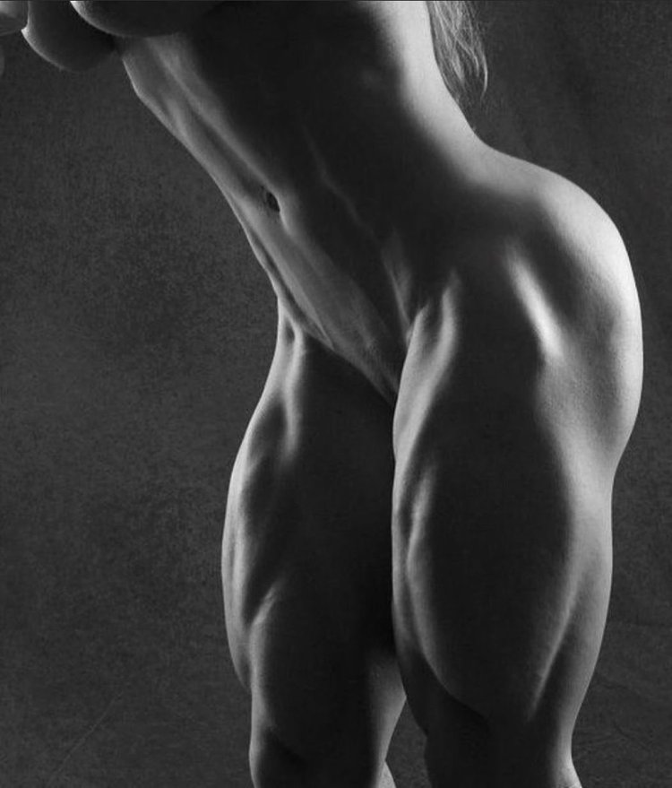 Naked with a beautiful press of beauty