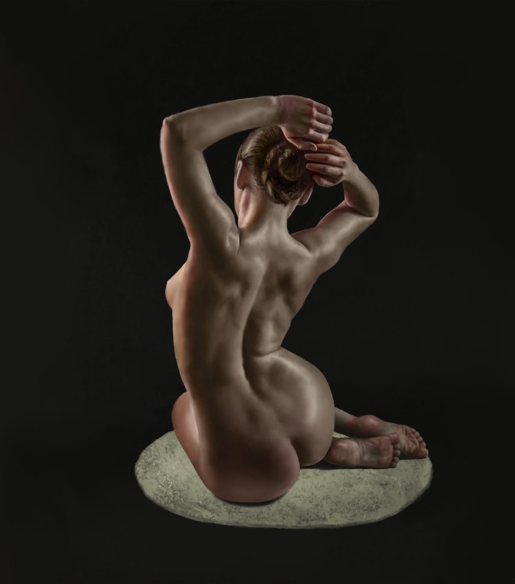 Female body nature naked