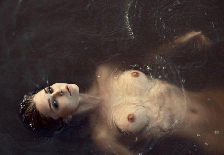 Beautiful girls with big tits in water
