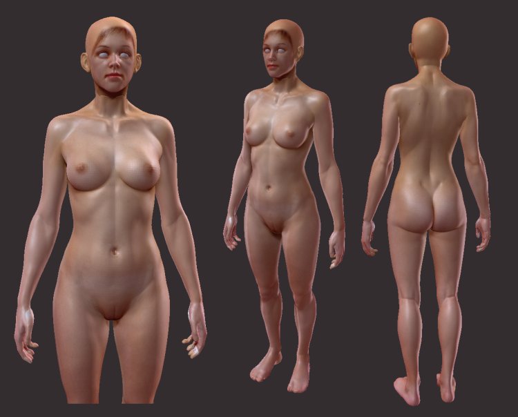 Female figure without clothes