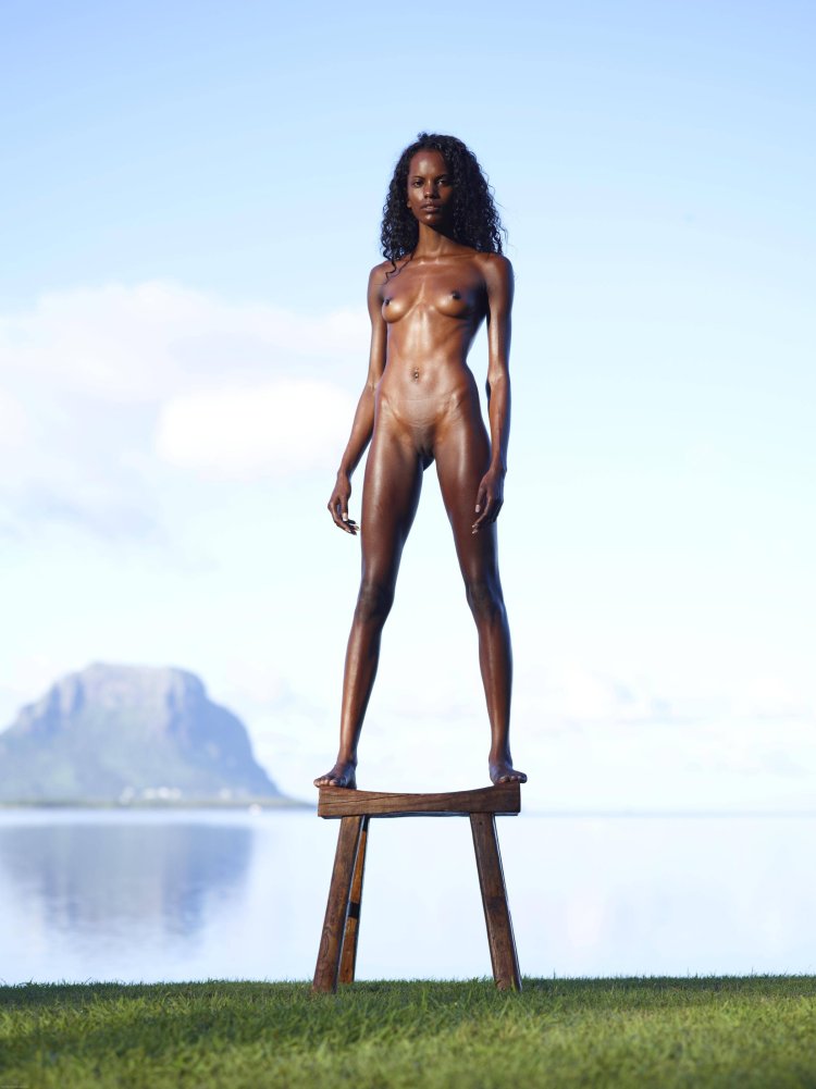 Naked women with a chic figure