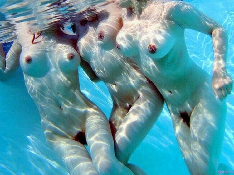 Naked girls in water