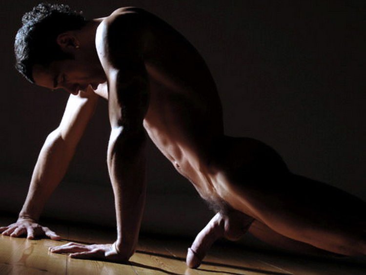 Naked athletes of men