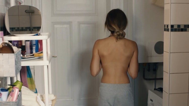 Naked women in sandals