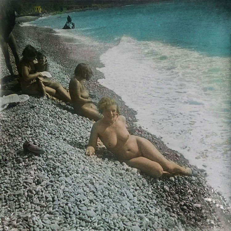 Naked Soviet women on the beach