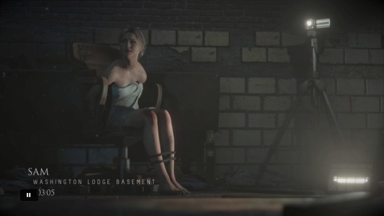 Until Dawn Sam without a towel