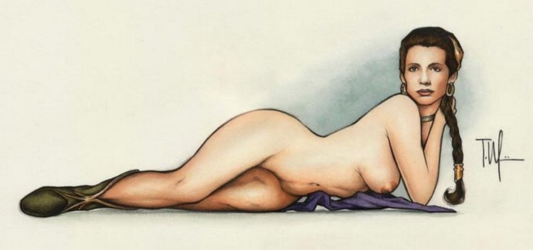Carrie Fisher Princess Leia Nude