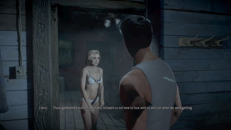 Until Dawn Sam without a towel