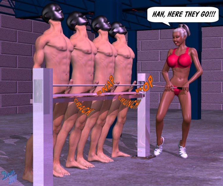 Three girls Ballbasting