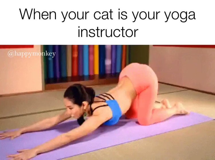 Girl in a dog's pose