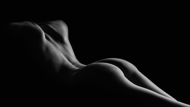 Erotic pictures on a black background