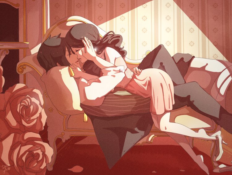 Dark butler Sebastian and his girlfriend